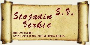 Stojadin Verkić vizit kartica